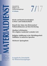 Titelblatt Materialdienst 7/2017