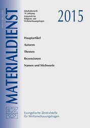 Titelblatt Materialdienst Jahresregister 2015
