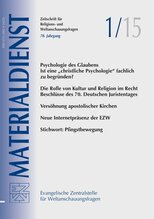 Titelblatt Materialdienst 1/2015