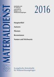 Titelblatt Materialdienst Jahresregister 2016