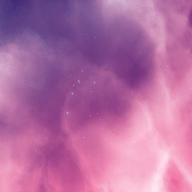 Blick ins Universum, mit rosa Sternennebel