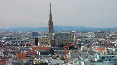 Ansicht der Stadt Wien mit dem Stephansdom