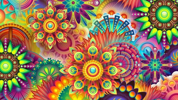 Buntes psychedelisches Muster