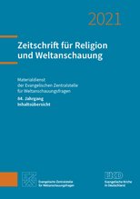Titelblatt Jahresinhaltsheft (Jahresregister 2021) Zeitschrift für Religion und Weltanschauung