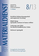 Titelblatt Materialdienst 8/2013