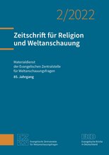 Titelblatt Zeitschrift für Religion und Weltanschauung 2/2022