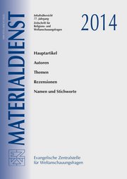 Titelblatt Materialdienst Jahresregister 2014