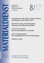 Titelblatt Materialdienst 8/2017