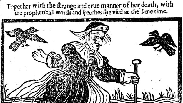 Titelblatt einer Schmähschrift gegen Hexen aus dem Jahr 1643