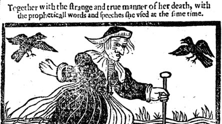 Titelblatt einer Schmähschrift gegen Hexen aus dem Jahr 1643