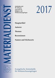 Titelblatt Materialdienst Jahresregister 2017
