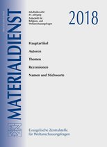 Titelblatt Materialdienst Jahresregister 2018